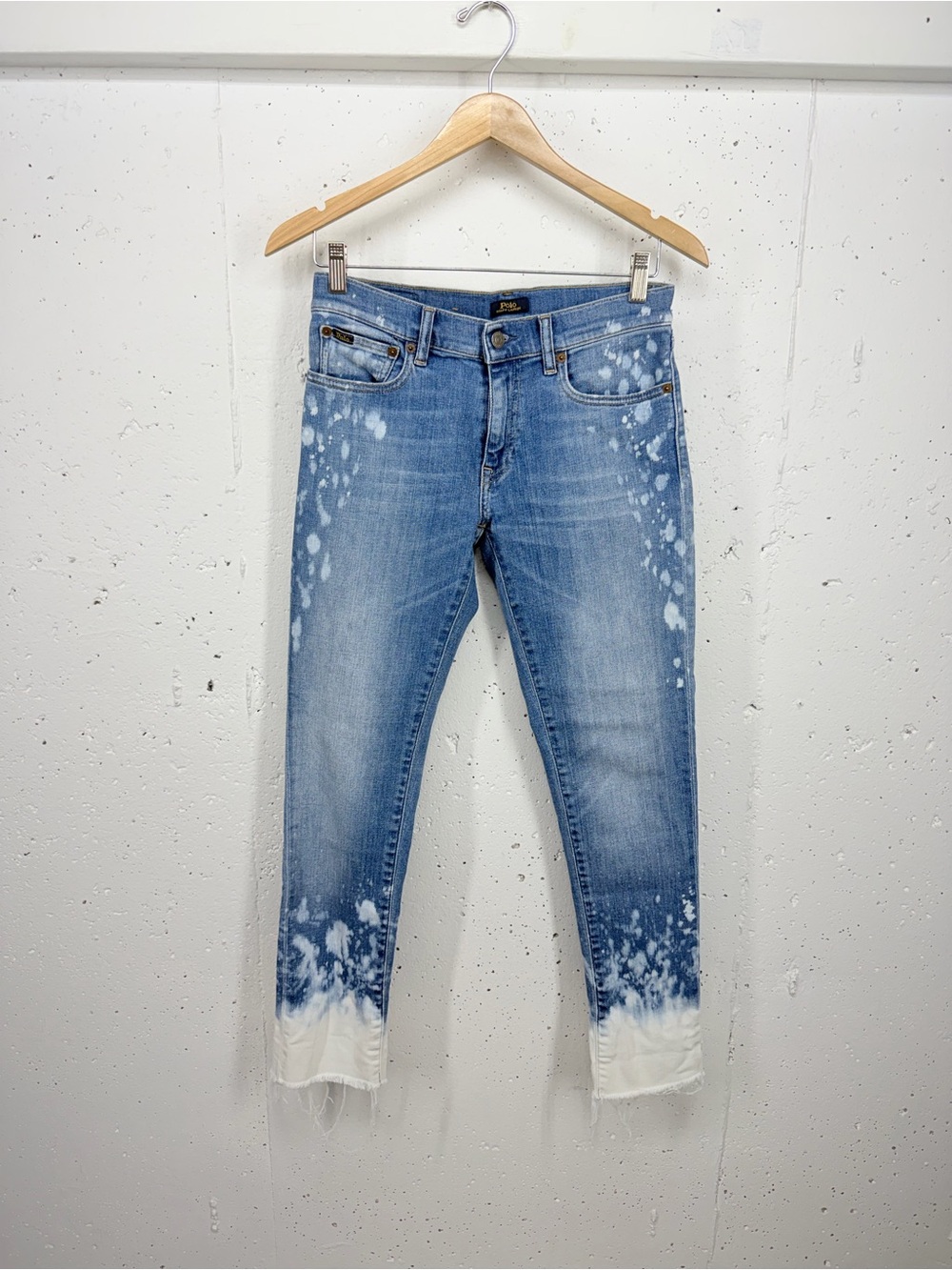 Polo Ralph Lauren size 28 The Tompkins Paint Splatter Mid Rise skinny jeans